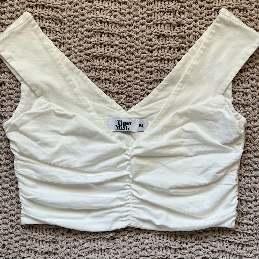 White crop top